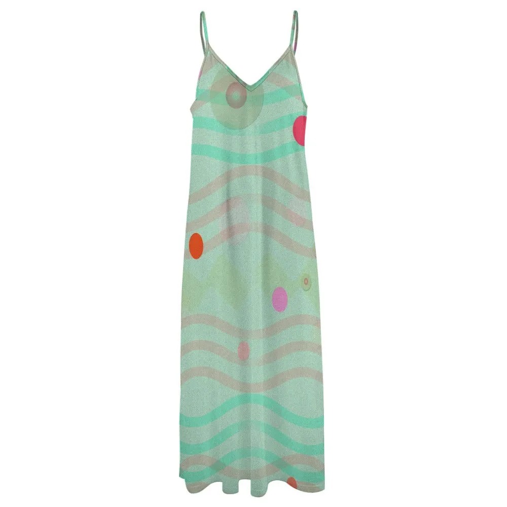 Aero Humming Blues Sling Ankle Long Dress