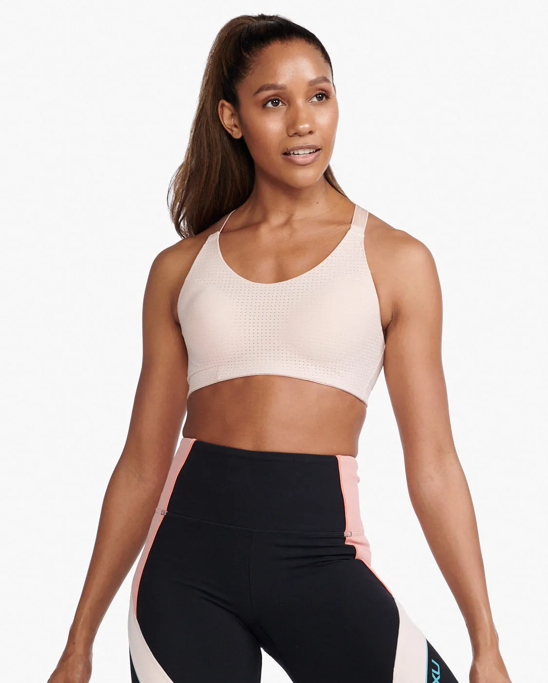 Aero Medium Impact Bra Peach Whip