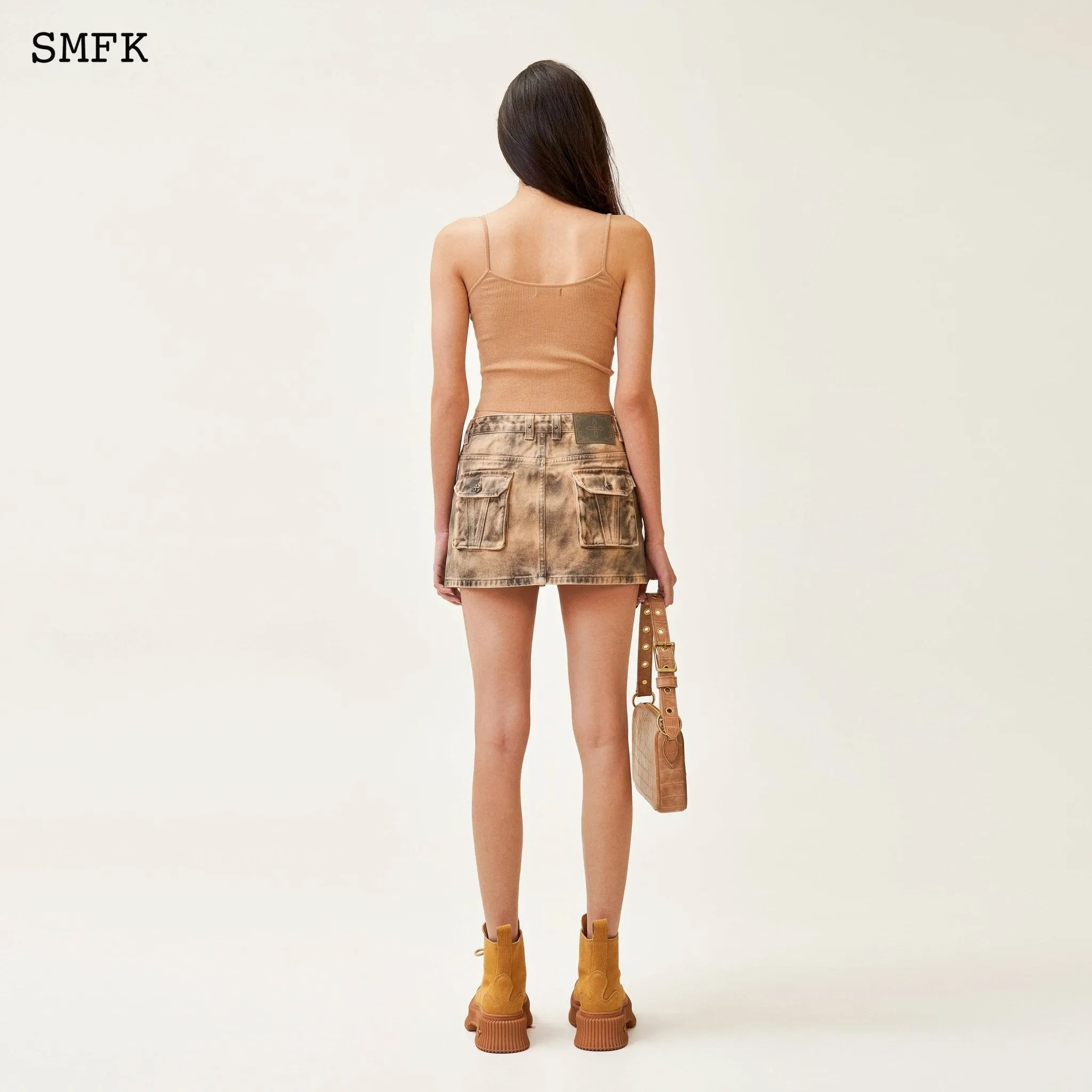 Ancient Myth Tarpan Hunter Mini Skirt In Matte Grey