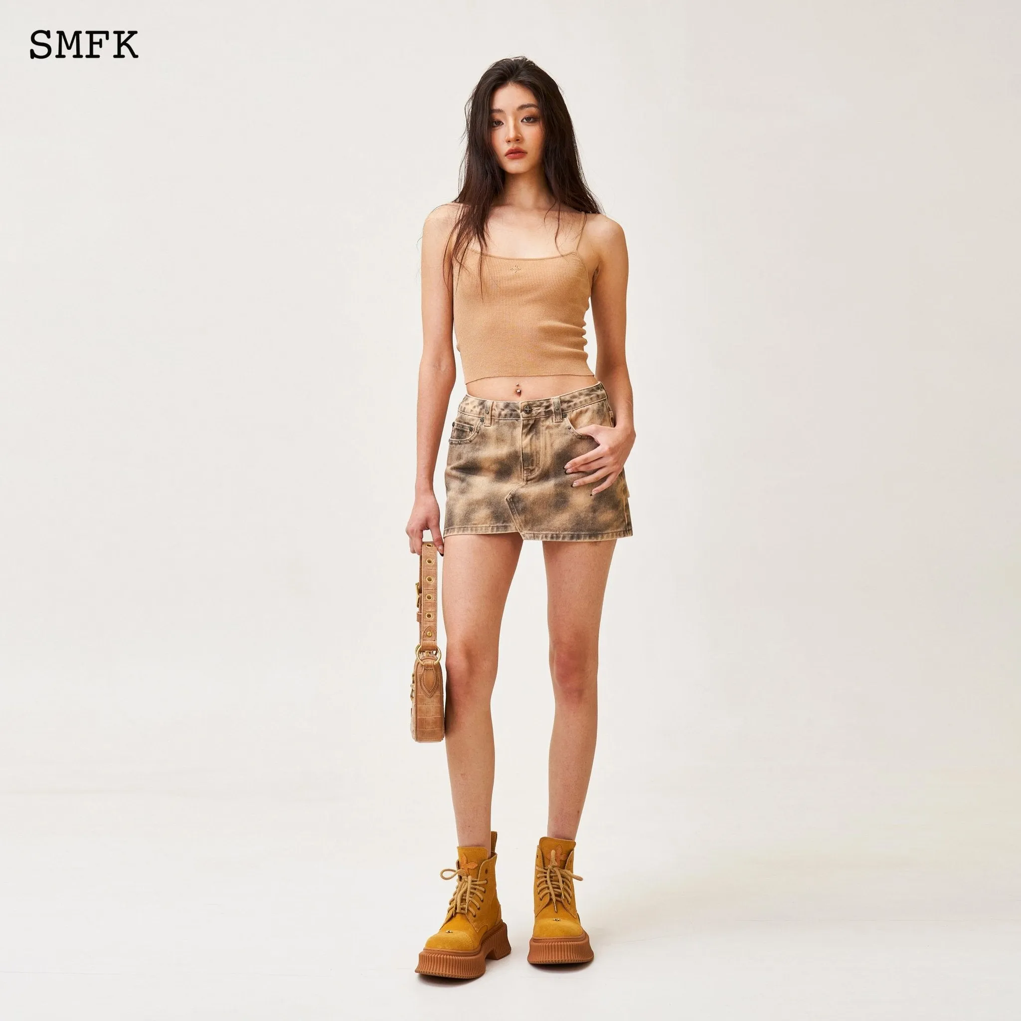 Ancient Myth Tarpan Hunter Mini Skirt In Matte Grey