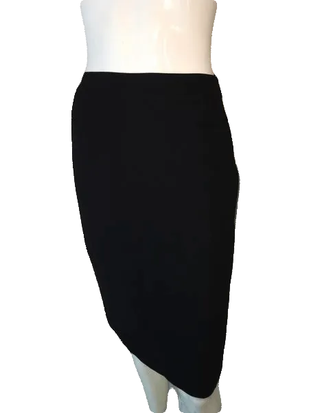 Anne Klein 70's Skirt Black Professional Size 8 SKU 000094
