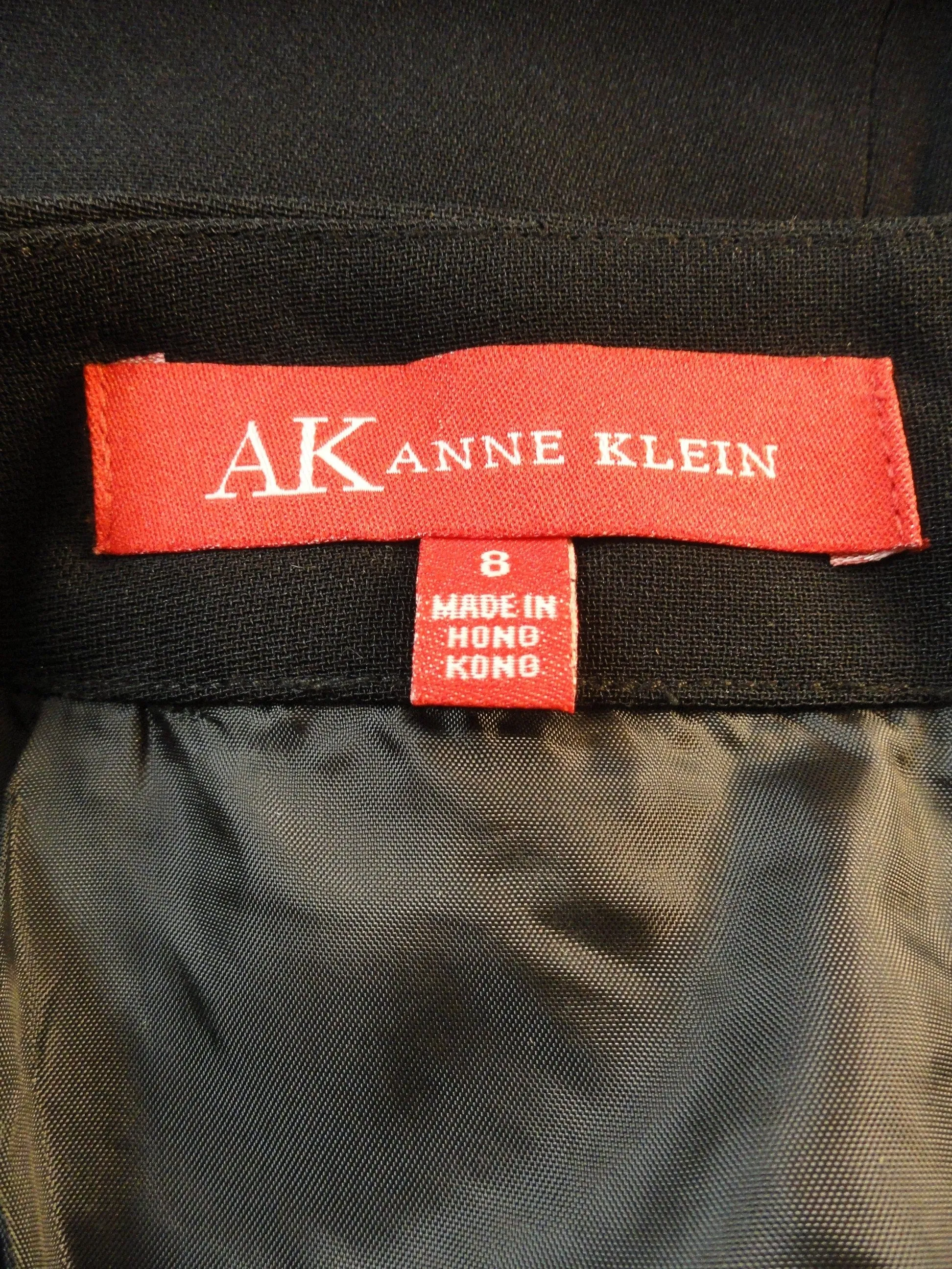 Anne Klein 70's Skirt Black Professional Size 8 SKU 000094