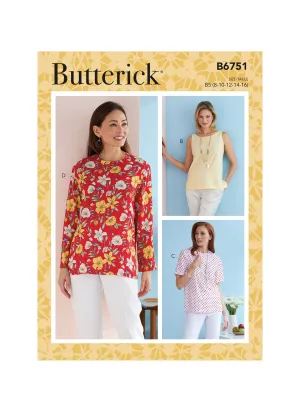 B6751 Misses'/Misses' Petite Pullover Tops