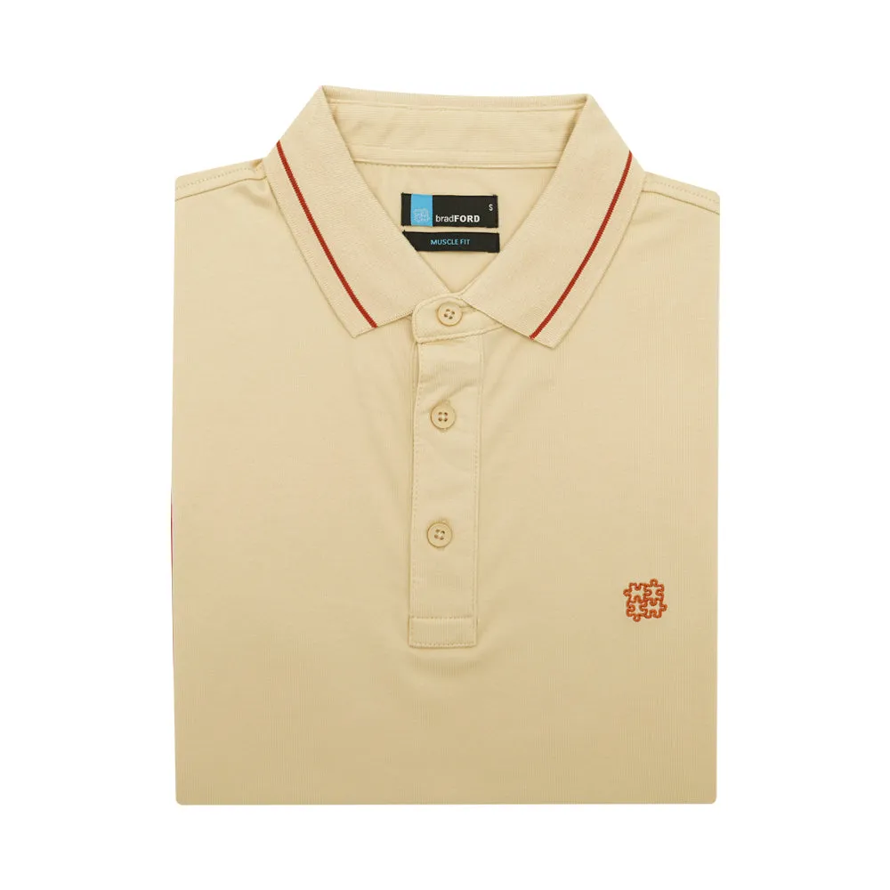 bradFORD Short-Sleeved Polo - Beige