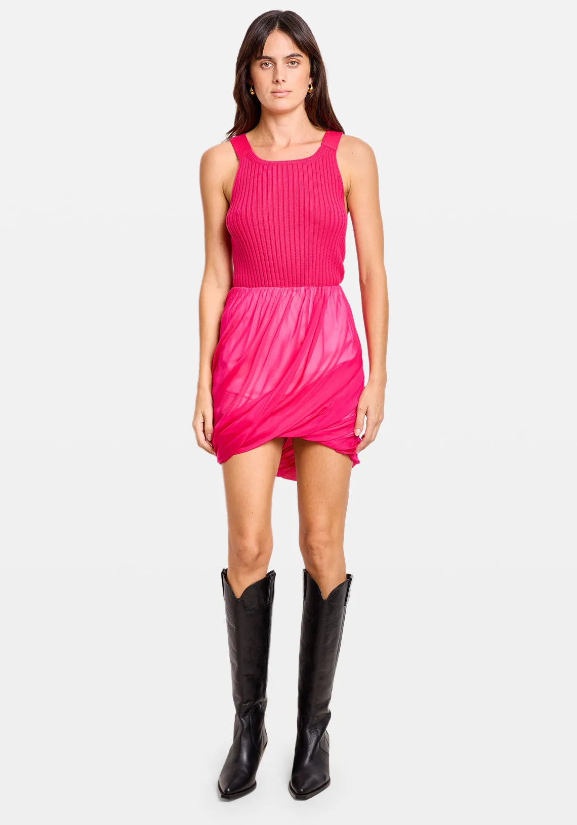 BUBBLE SKIRT FUSCHIA