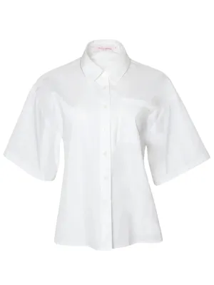 Button Down Top With Pocket