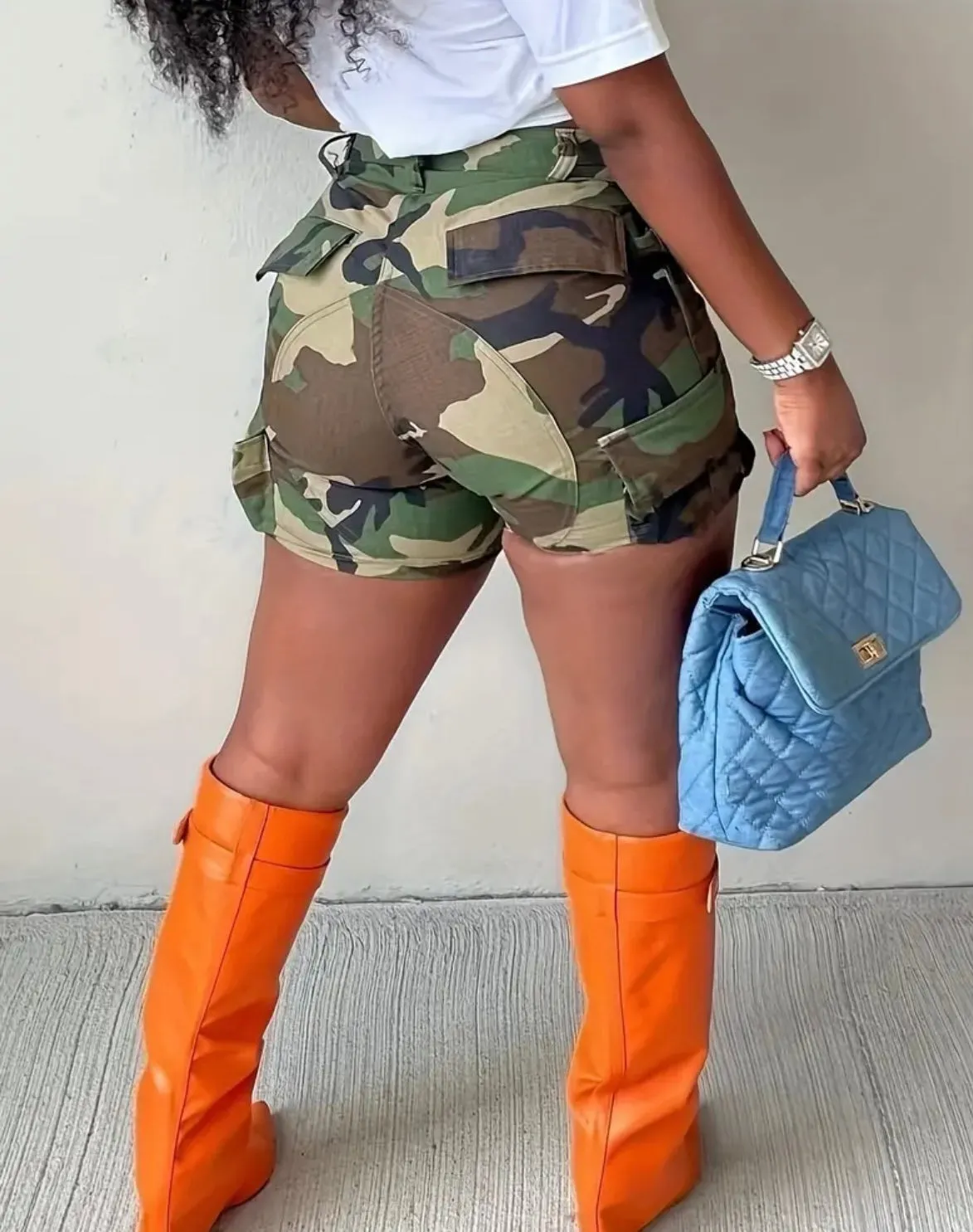 Camo cargo shorts