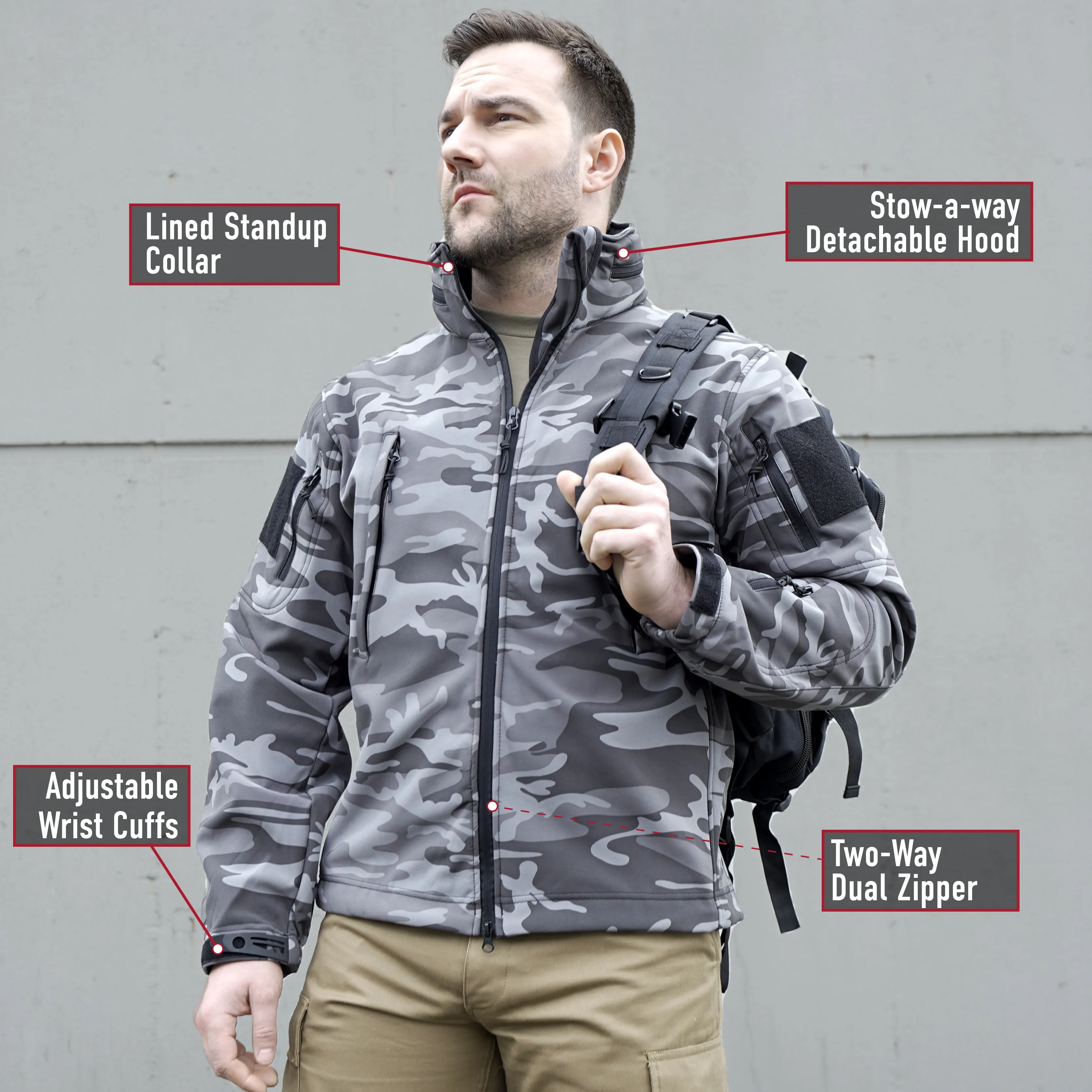 Camo Spec Ops Tactical Soft Shell Jackets