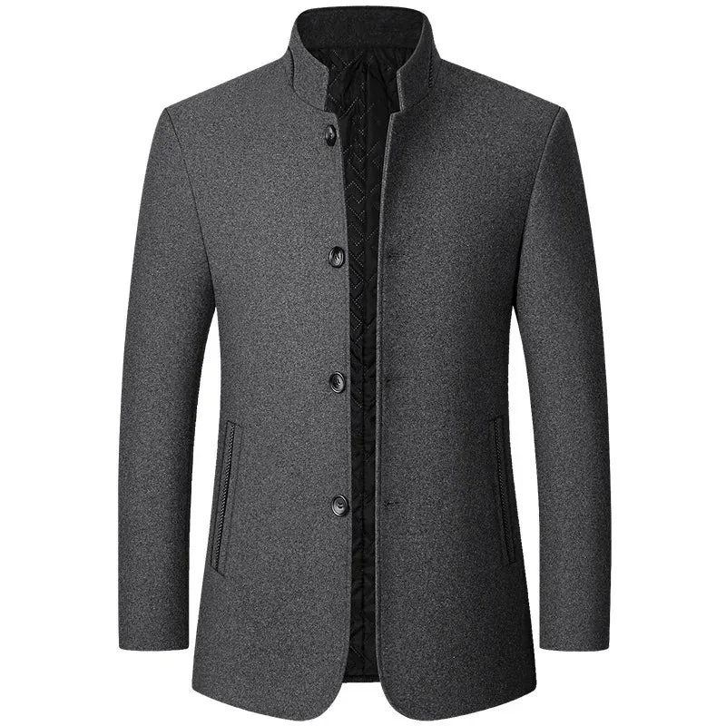 Cashmere Stand-up Collar Business Casual Suits Coat