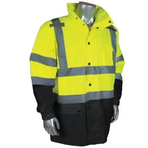 Class 3 Reflectivz Rain Jacket - Lime - Large