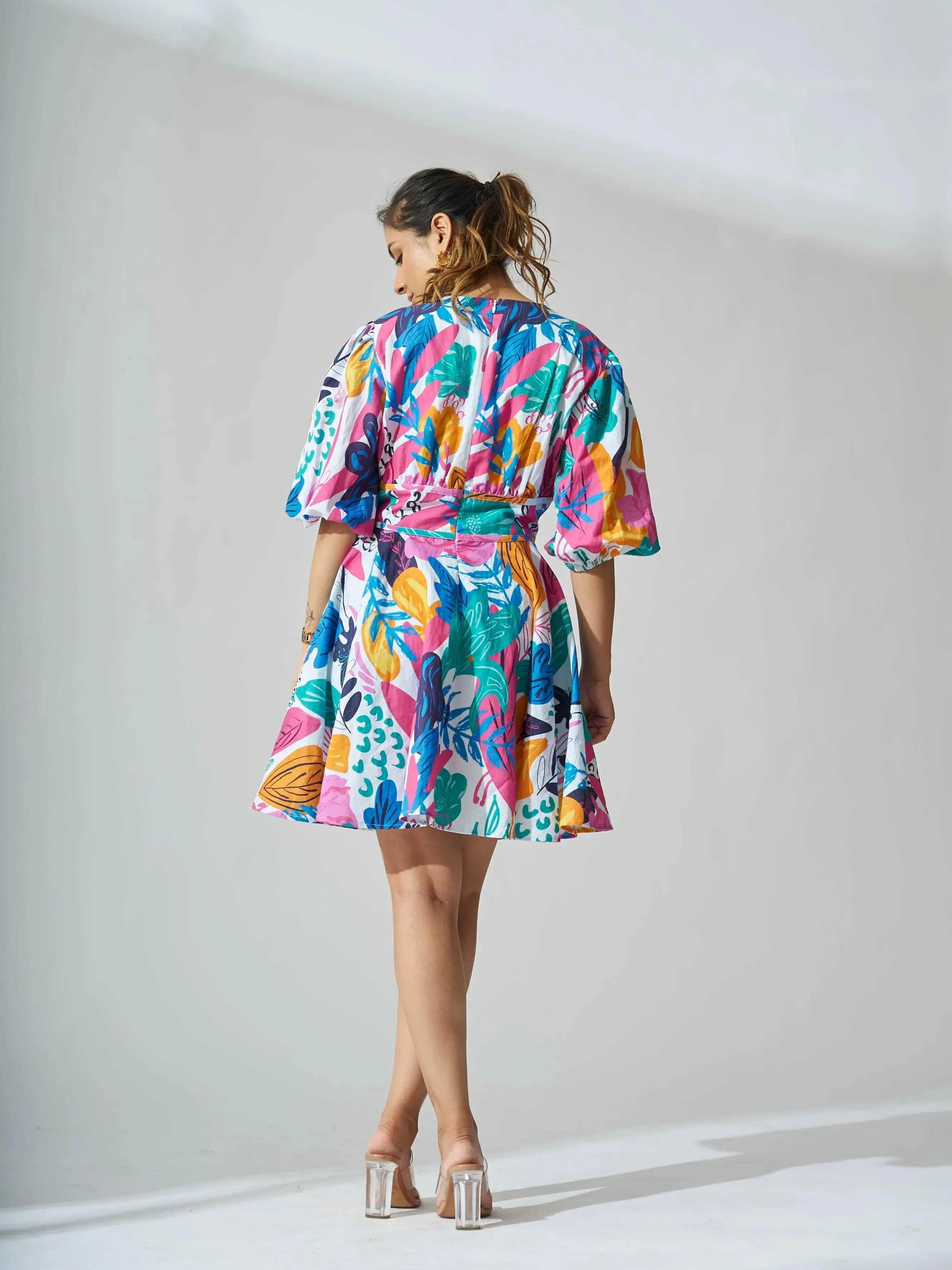 Coral Reef Linen Dress
