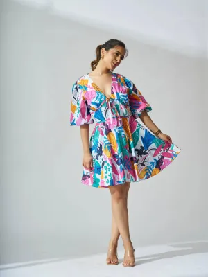 Coral Reef Linen Dress