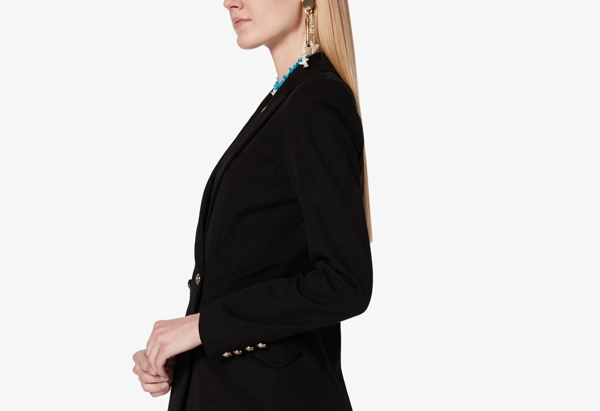 Derek Lam 10 Crosby - Rodeo Double Breasted Blazer w/ Sailor Buttons in Midnight