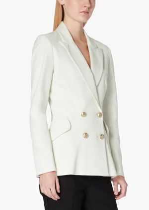 Derek Lam 10 Crosby - Rodeo Double Breasted Blazer w/ Sailor Buttons in Soft White