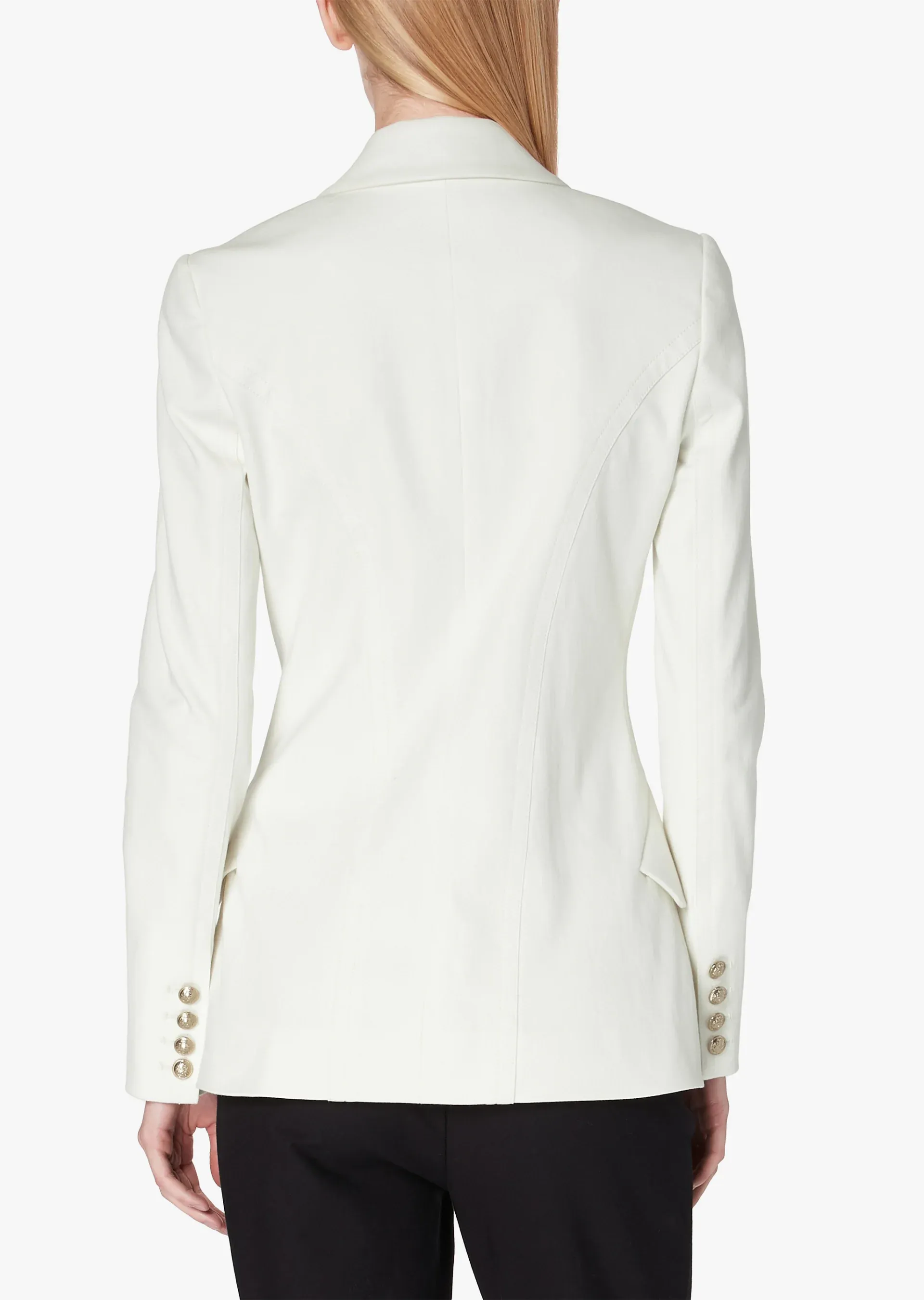 Derek Lam 10 Crosby - Rodeo Double Breasted Blazer w/ Sailor Buttons in Soft White