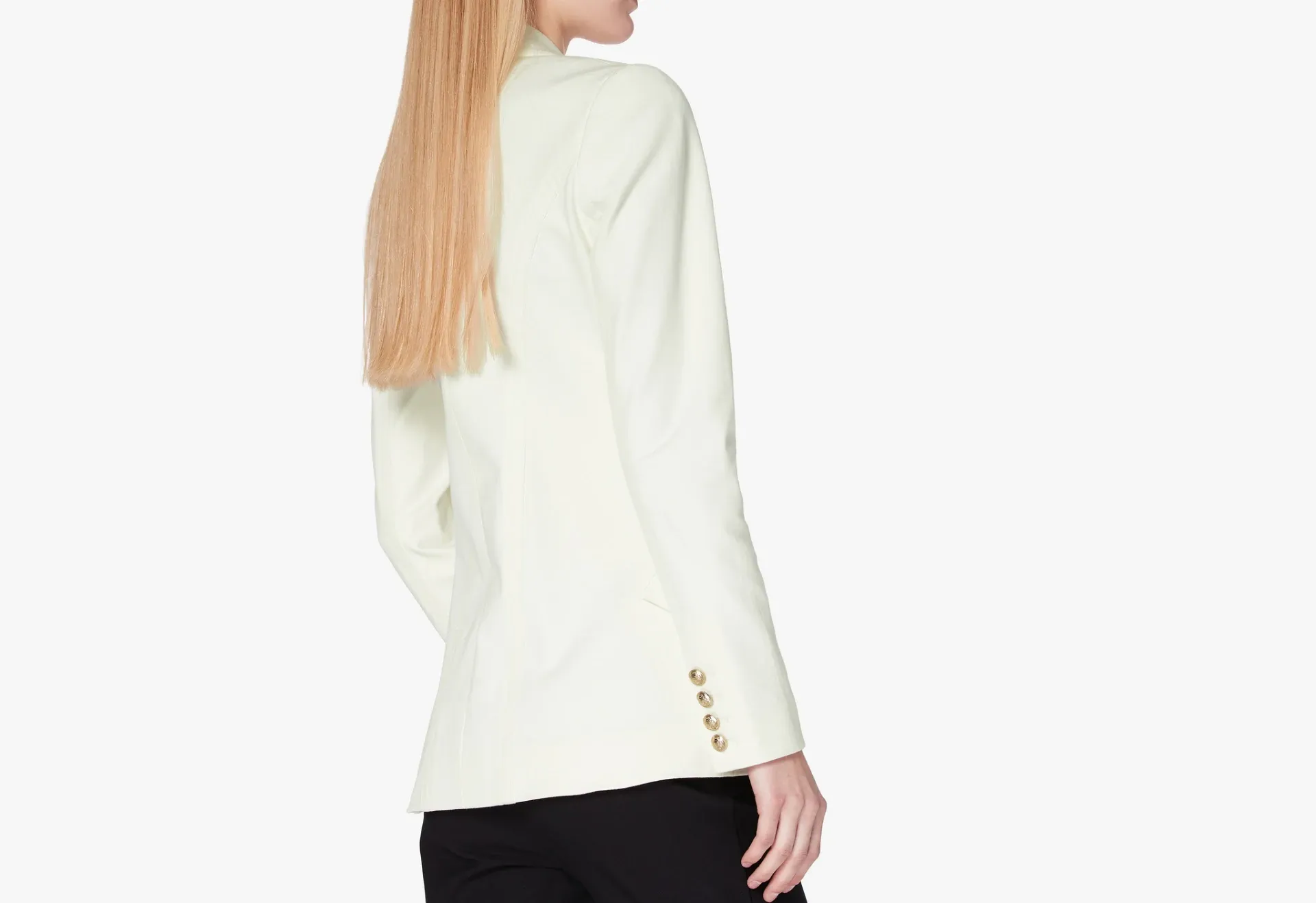 Derek Lam 10 Crosby - Rodeo Double Breasted Blazer w/ Sailor Buttons in Soft White