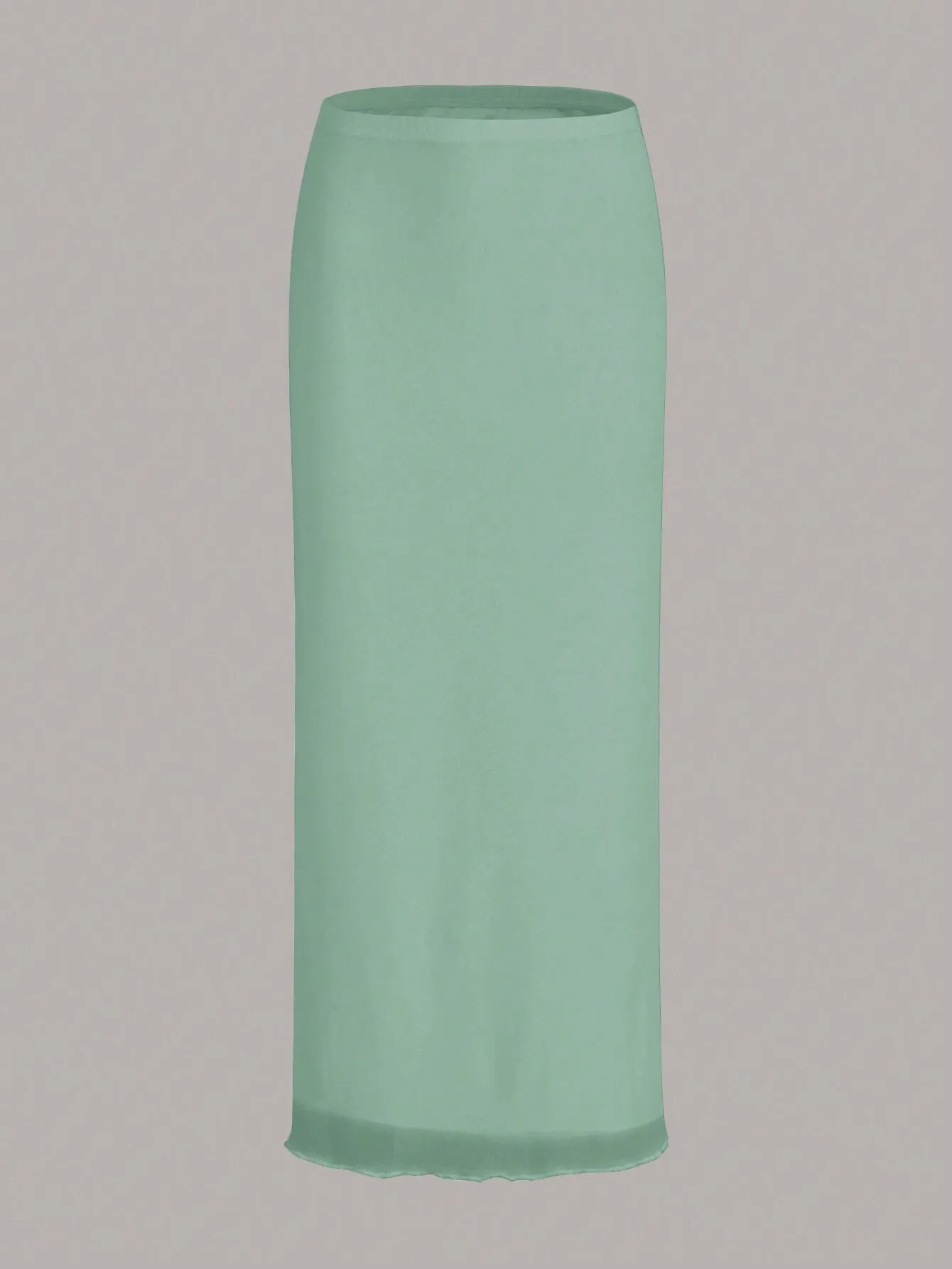 EZwear Summer SkirtLace Hem Solid Skirt