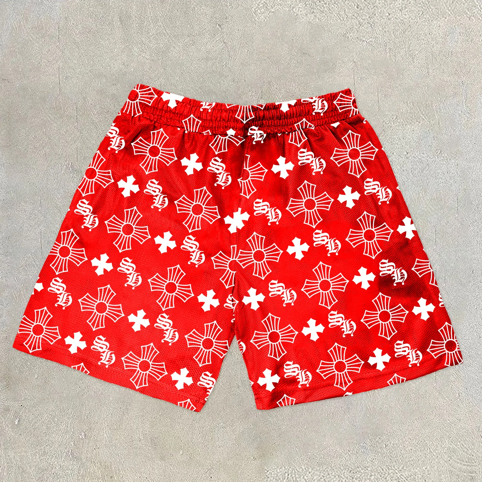Faith Cross Print Casual Shorts