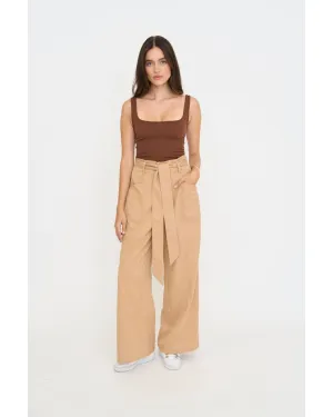 FOREIGN FARE PaperChic Pants - Desert Tan