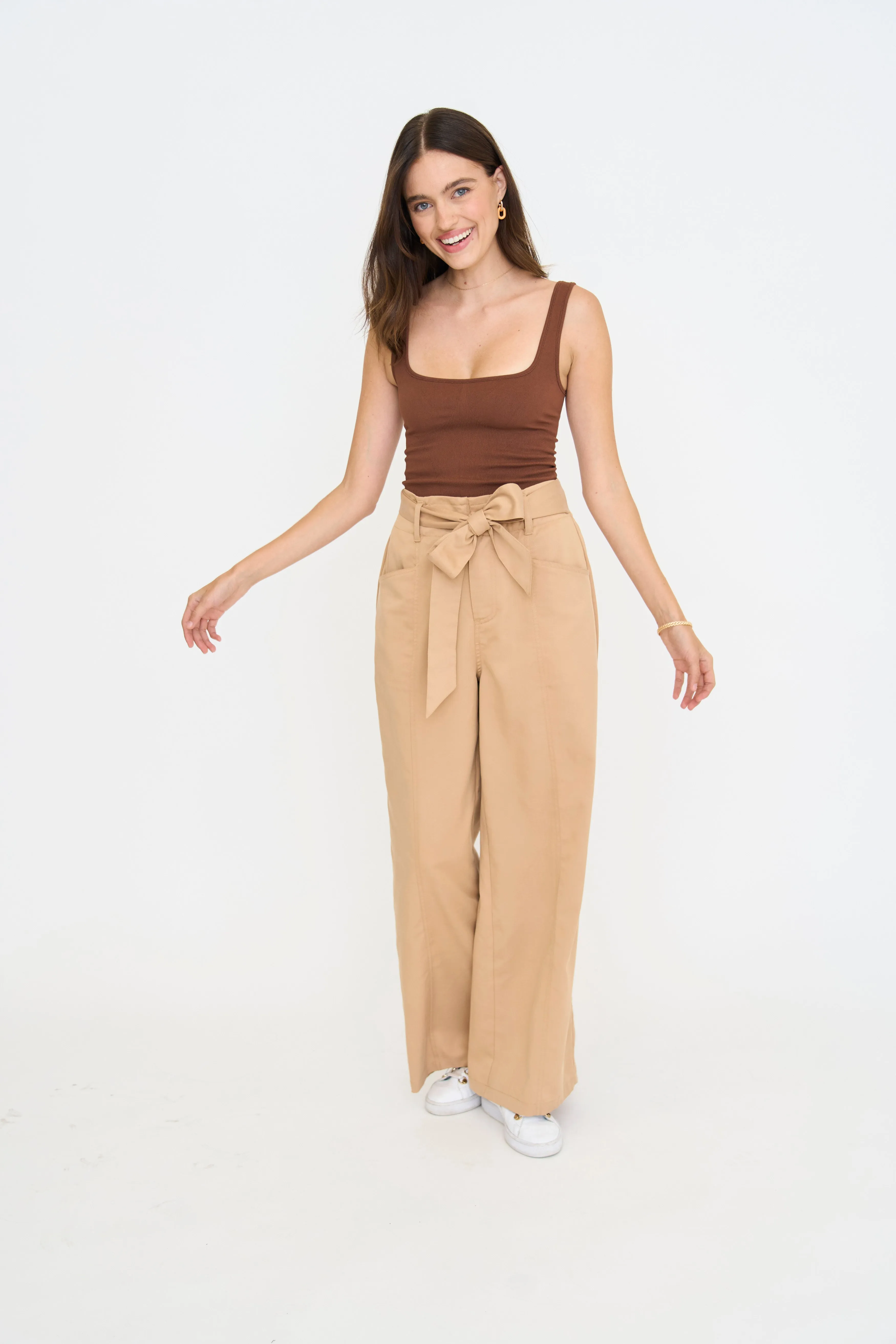 FOREIGN FARE PaperChic Pants - Desert Tan