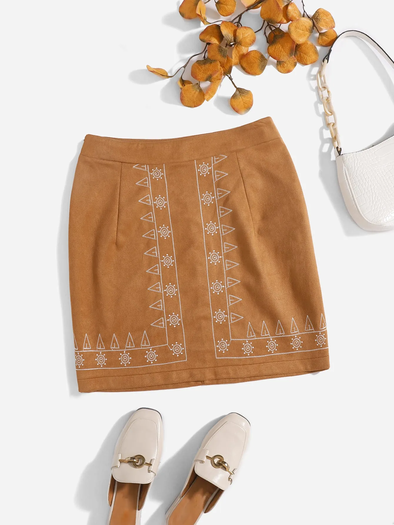 Geometric Short Plus Size Skirt
