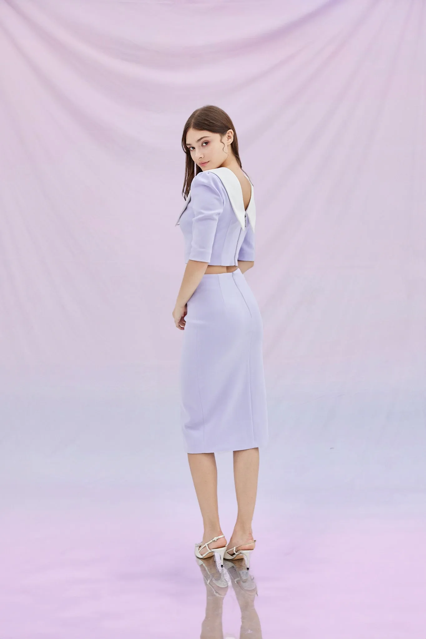 Gerilynn Lilac Pencil Skirt