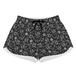 Gothic Symbols Womens Casual Beach Shorts