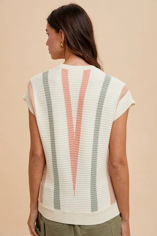 Lightweight Stripe Sweater Vest