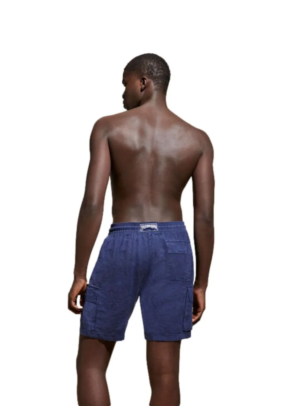 Linen Bermuda Shorts Cargo Pockets