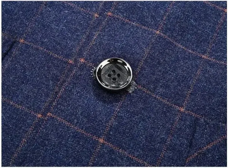 Men Black Plaid Blazers Jackets New Spring Autumn Male Business Casual Suits Coats Man Slim Fit Blazers Jackets Coats Size 4XL
