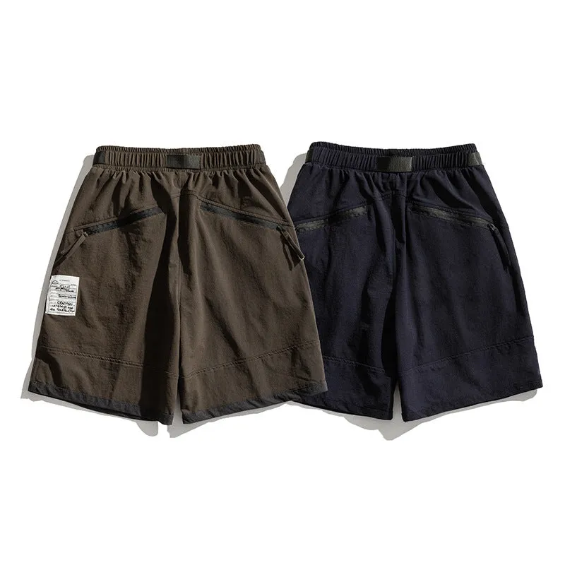 Men Shorts Summer Zipper Casual Retro Loose