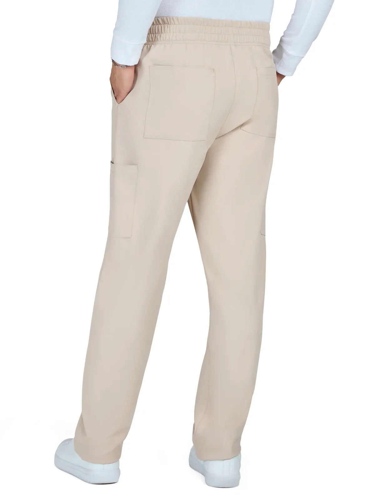 Men's 6-Pocket Drawstring Elastic Waist Neuro Pant - C601 - Khaki