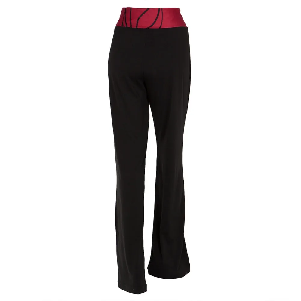 Miami Heat - Flip Down Waistband Logo Juniors Yoga Pants