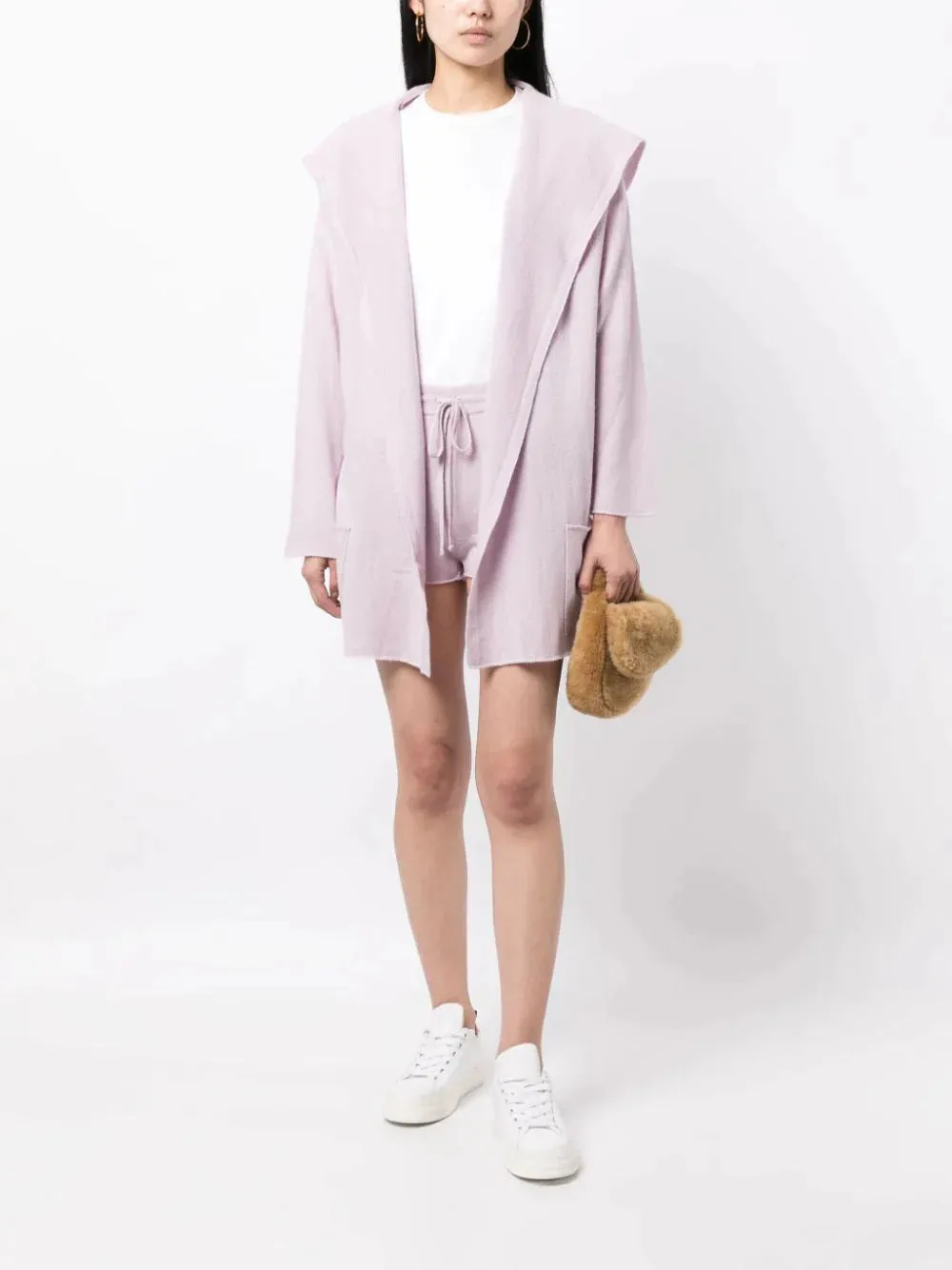 Napoli Lightweight Cashmere Cardigan - Silver Iris
