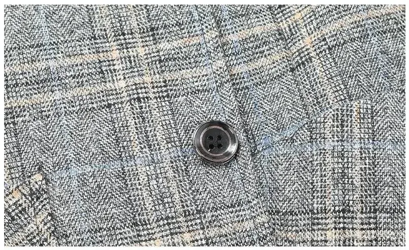 New Spring Autumn Men Plaid Business Blazers Jackets Casual Suits Coats High Quality Male Slim Blazers Coats Men's Clothing 4XL