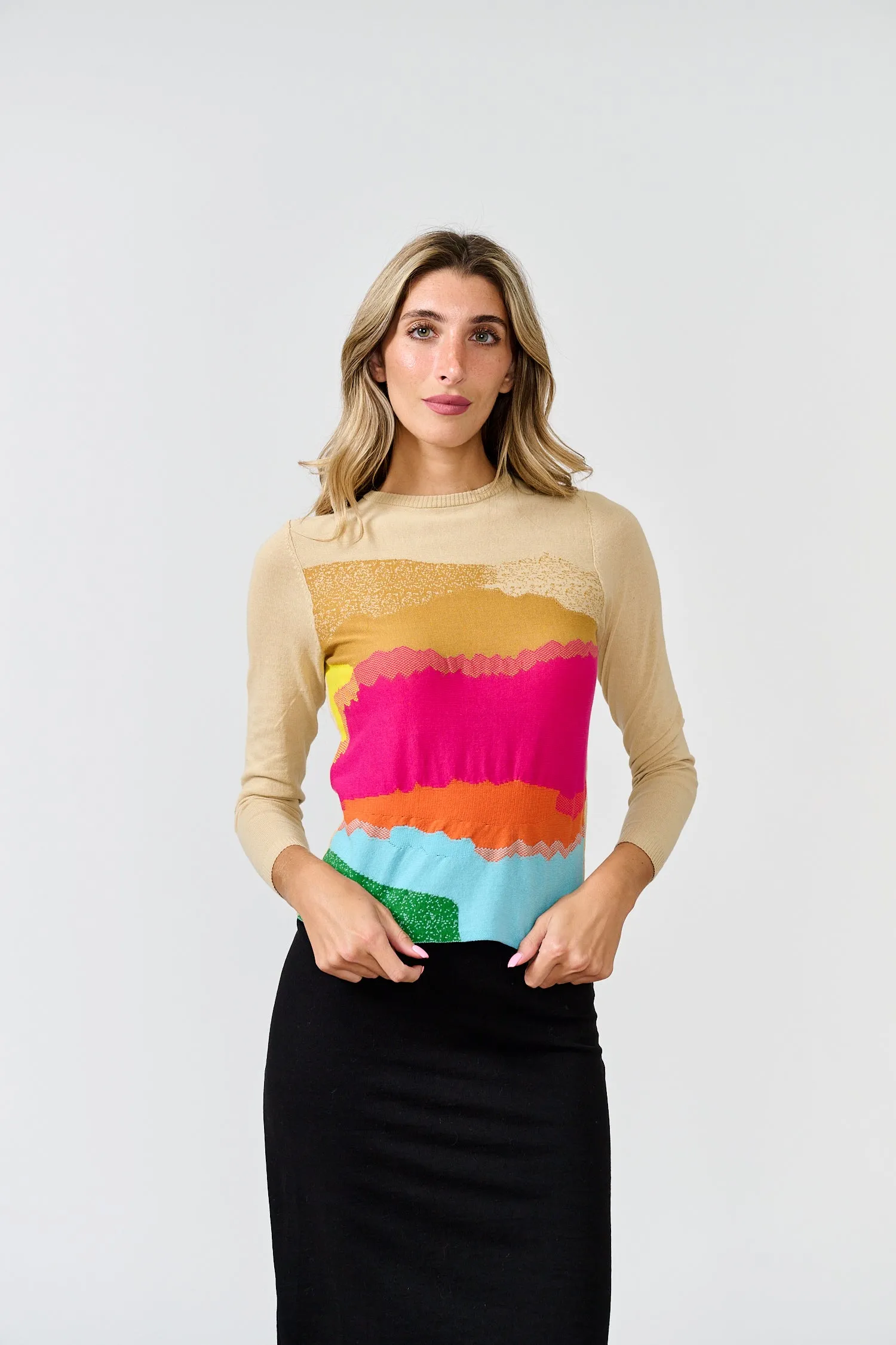 #OOTD LIGHTWEIGHT COLORBLOCK TOP