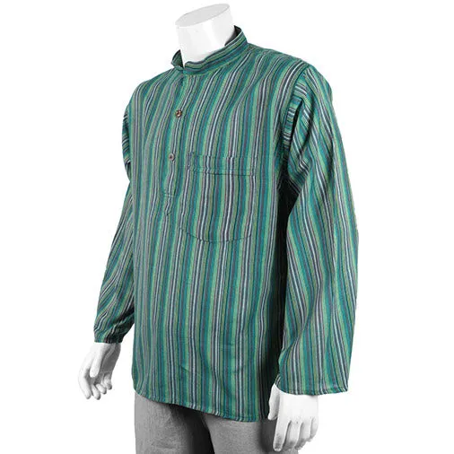 Oversize Stripy Grandad Shirt
