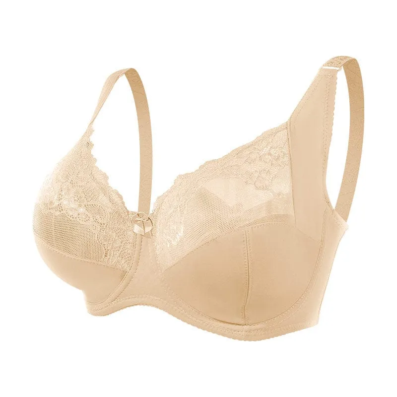 Plus Size Underwire Push Up Lace Bra