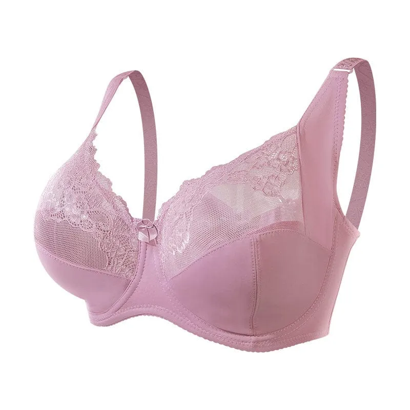 Plus Size Underwire Push Up Lace Bra