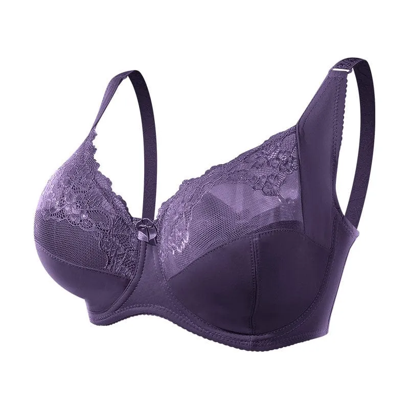 Plus Size Underwire Push Up Lace Bra