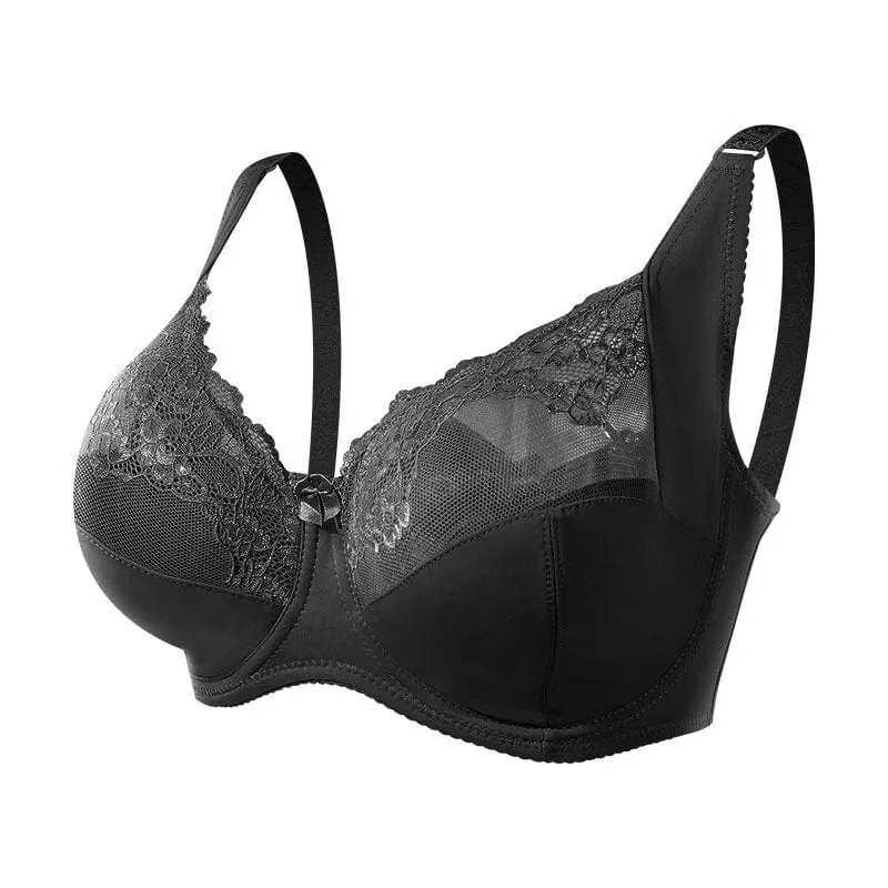 Plus Size Underwire Push Up Lace Bra