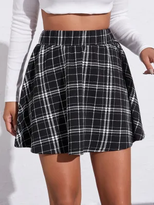 Preppy Tartan High Waist Mini Women Skirts
