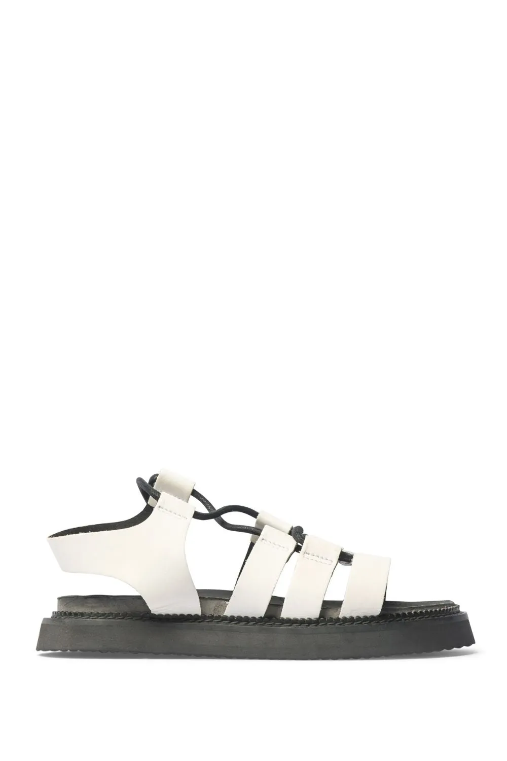 record sandal - white