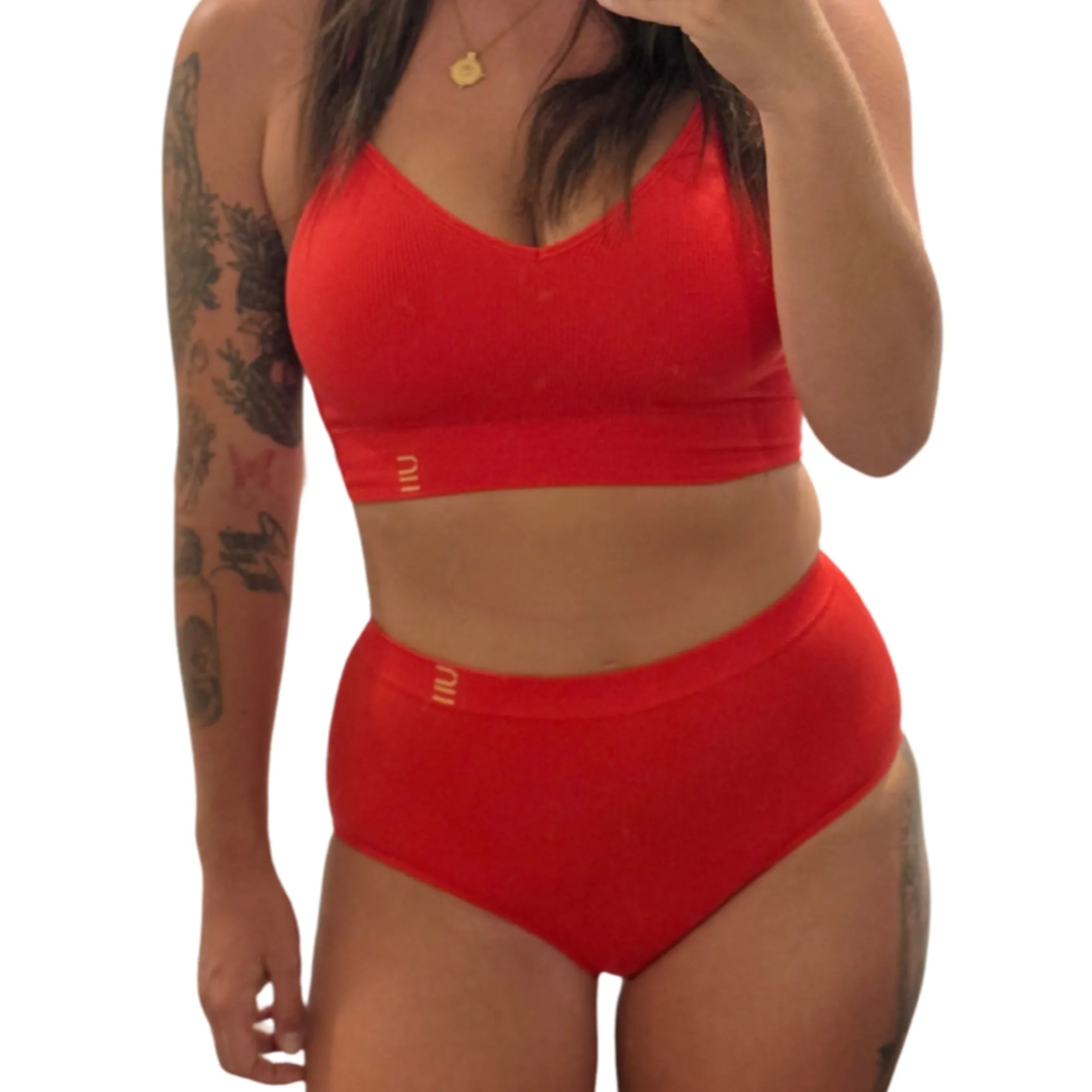 Recycled Wireless Bra DD  - Flame