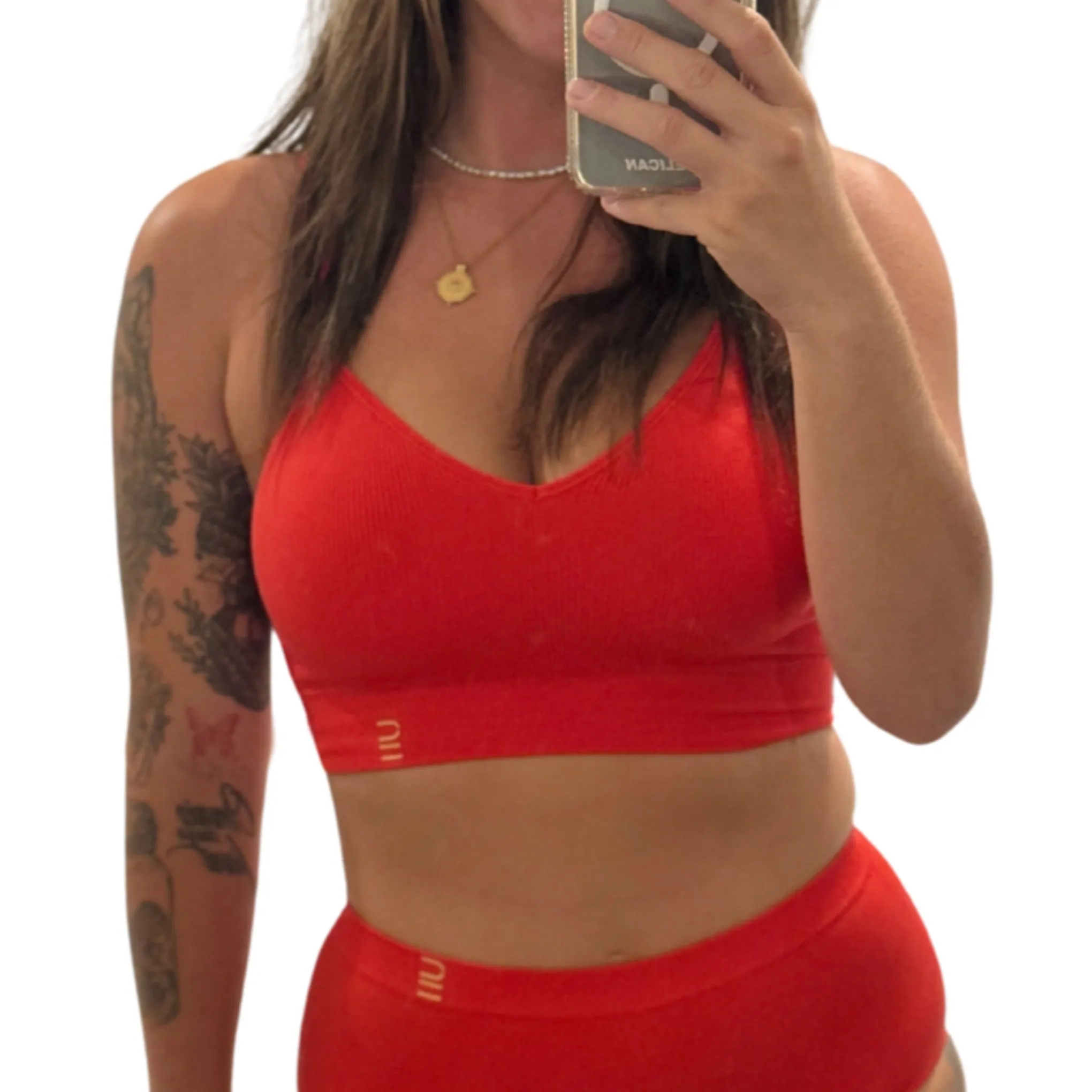 Recycled Wireless Bra DD  - Flame