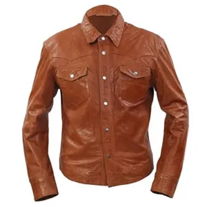 Sheep Leather Brown Shirt