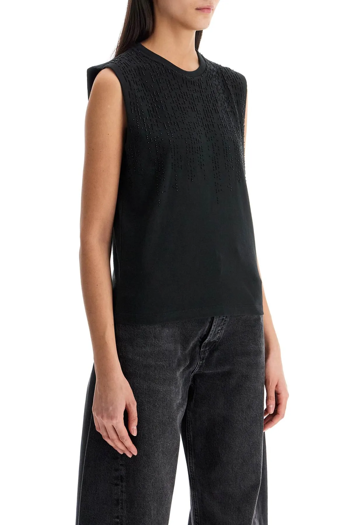 sleeveless top with GWP02187 P001885 BLACK