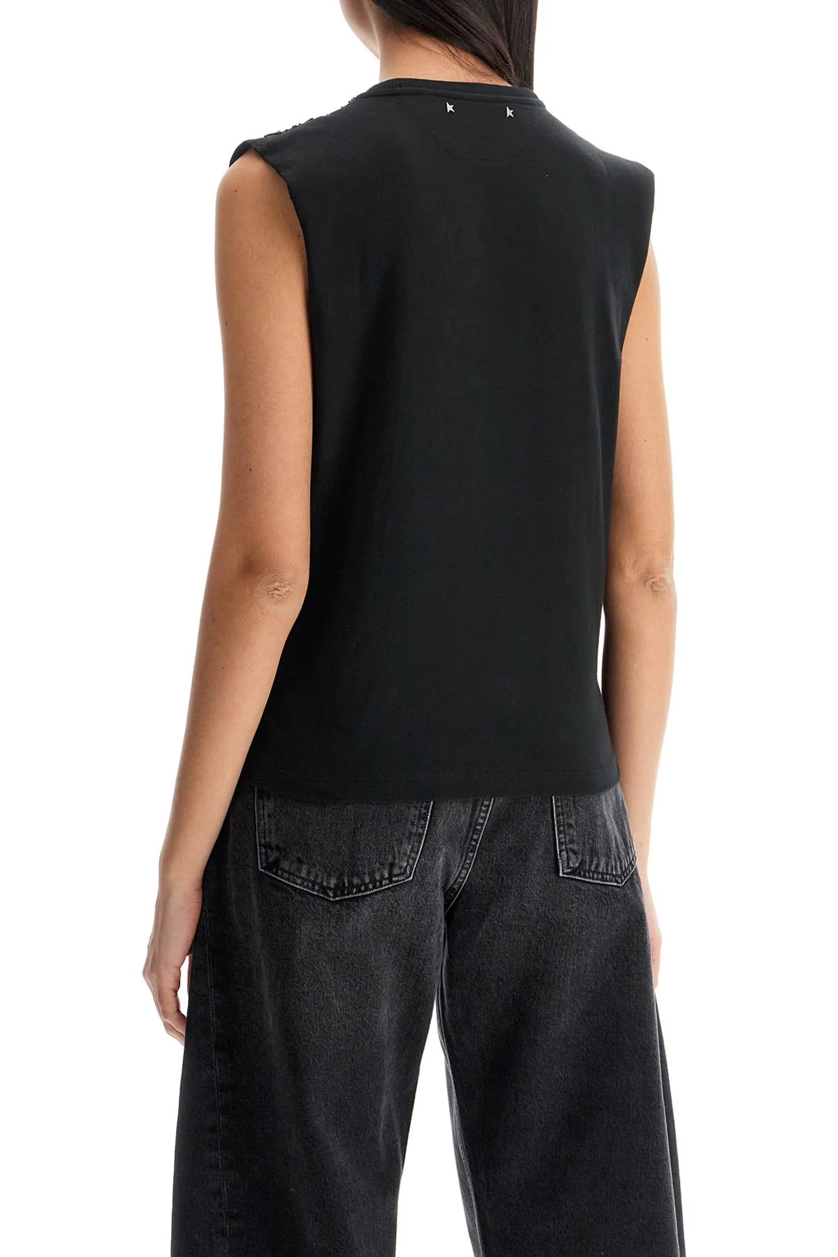 sleeveless top with GWP02187 P001885 BLACK