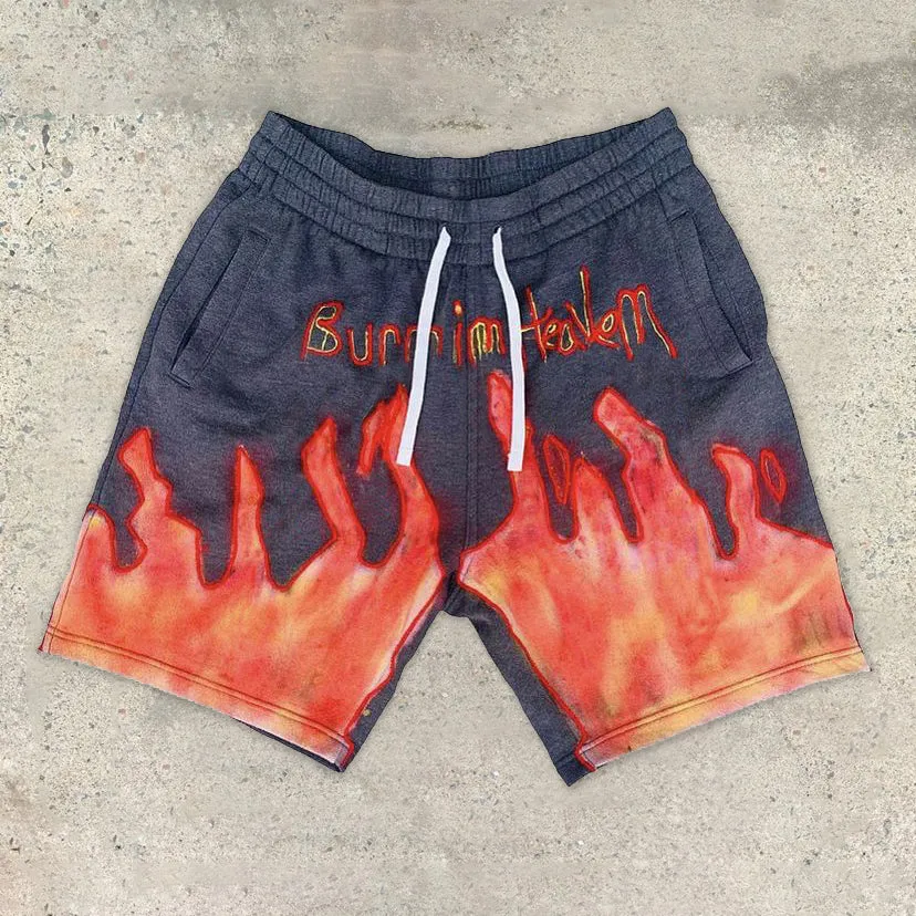 Statement street style casual sports shorts