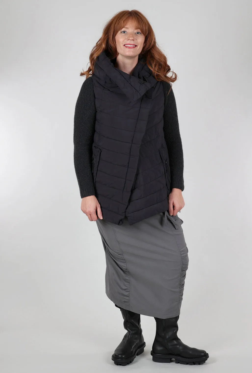 Twill Tech Slim Skirt, Rock